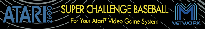 Super Challenge Baseball logo for Atari 2600